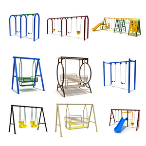 Kindergarten Outdoor Playground Baby Swing Set Garden Outdoor Metal Swing Kids Playground Equipment Garden Swing for Children