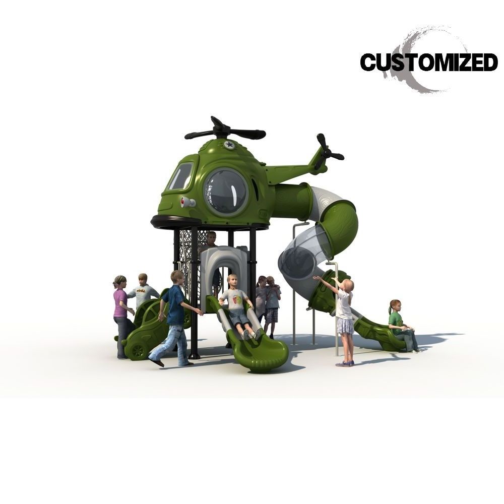 Hot selling Kids Airplane shaped outdoor playground equipment Kindergarten Airplane play set Backyard Playgrounds