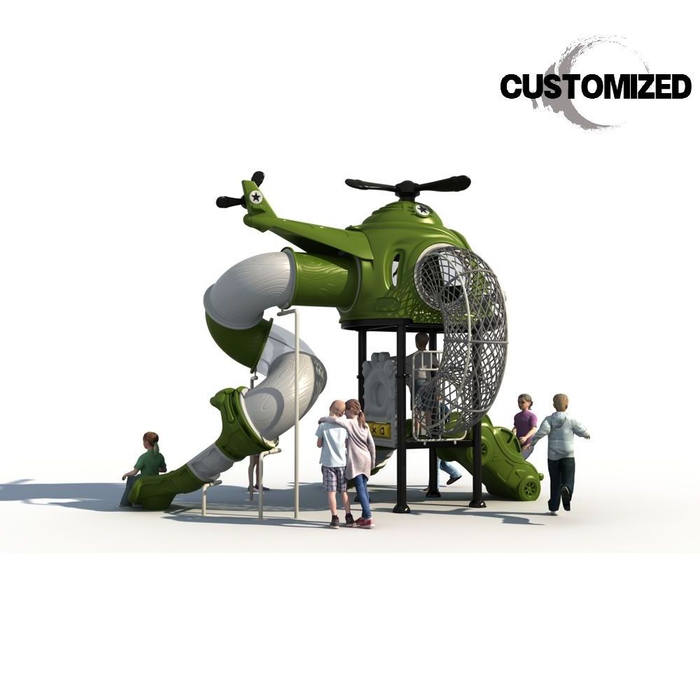 Hot selling Kids Airplane shaped outdoor playground equipment Kindergarten Airplane play set Backyard Playgrounds