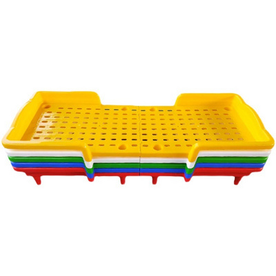 Kindergarten Kids Plastic Bed Preschool Split Plastic Bed Stackable Colorful Kids Cot Bed for Daycare Furniture for sale