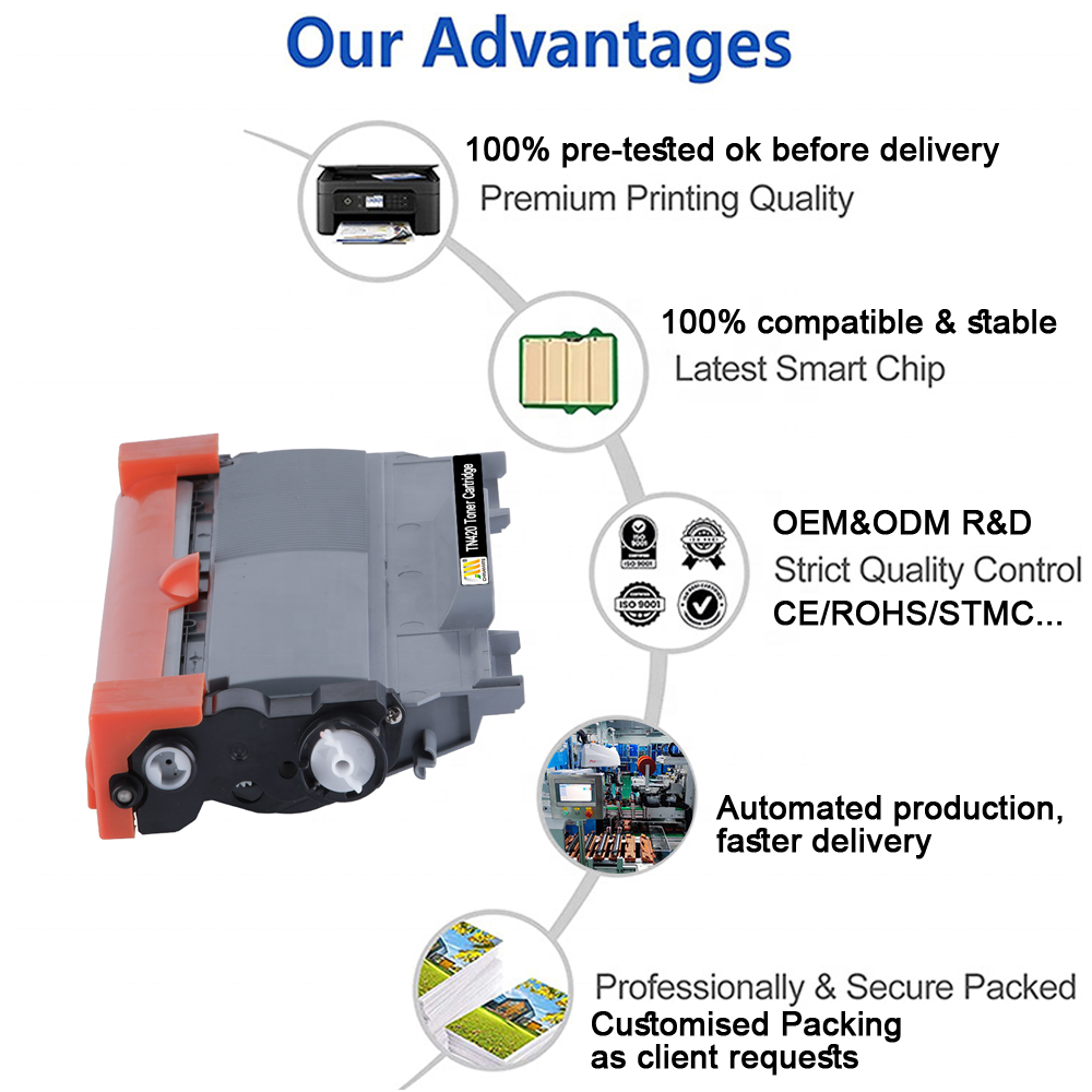 for Brother TN420 Toner Cartridge Non-Original LaserJet Toner Cartridge TN420 TN450 TN2210 TN2230 TN2235 TN2260 Toner Cartridge