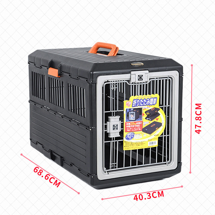 PP resin Outdoor Pet Carry Bag Hard Cover Dog Transport Carrier with Wheels Airline Pet Dog Carry Cage Case