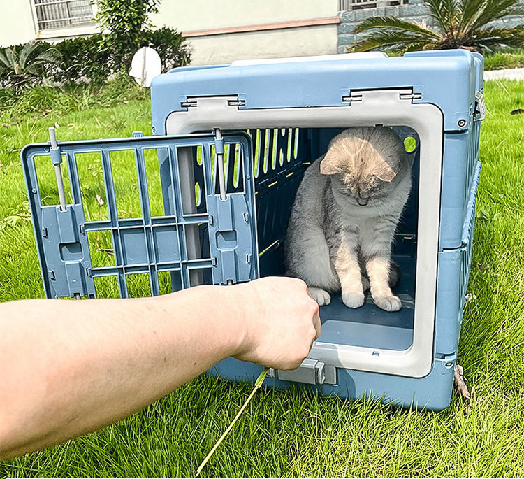 Pet Carriers Travel Crates for Cats and Dogs - Collapsible Foldable Design Portable Hard-Sided Kennels for Pets