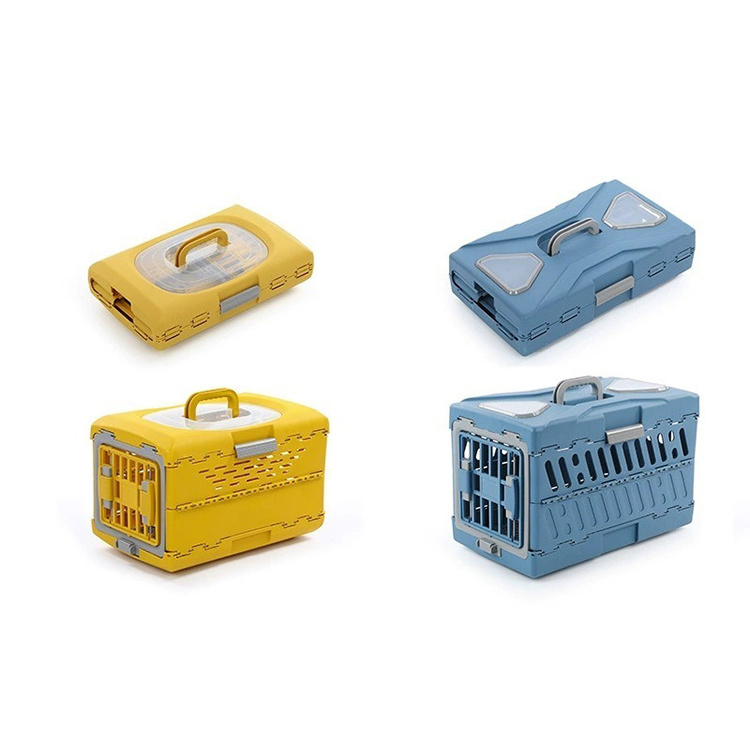 Pet Carriers Travel Crates for Cats and Dogs - Collapsible Foldable Design Portable Hard-Sided Kennels for Pets