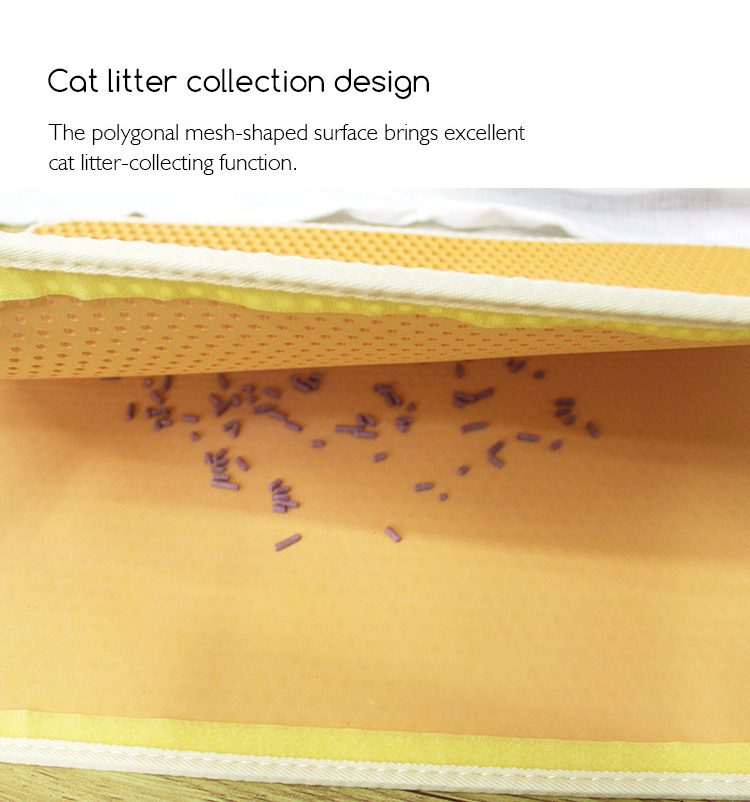 High Quality EVA Cat Litter Trapping Mat Washable Urine Proof Cat Litter Box Tray Mat Easy Clean Cat Litter Collect Pad