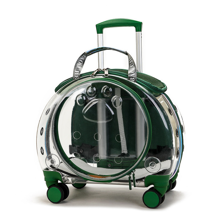 Pet Trolley Case Cat Bag Out Portable Space Capsule Transparent Large Capacity Dog Bag Suitcase Cat Backpack