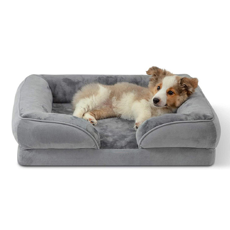 Top Selling Luxury Pet Beds Orthopedic Foam Dog Bed with Washable Removable Cover