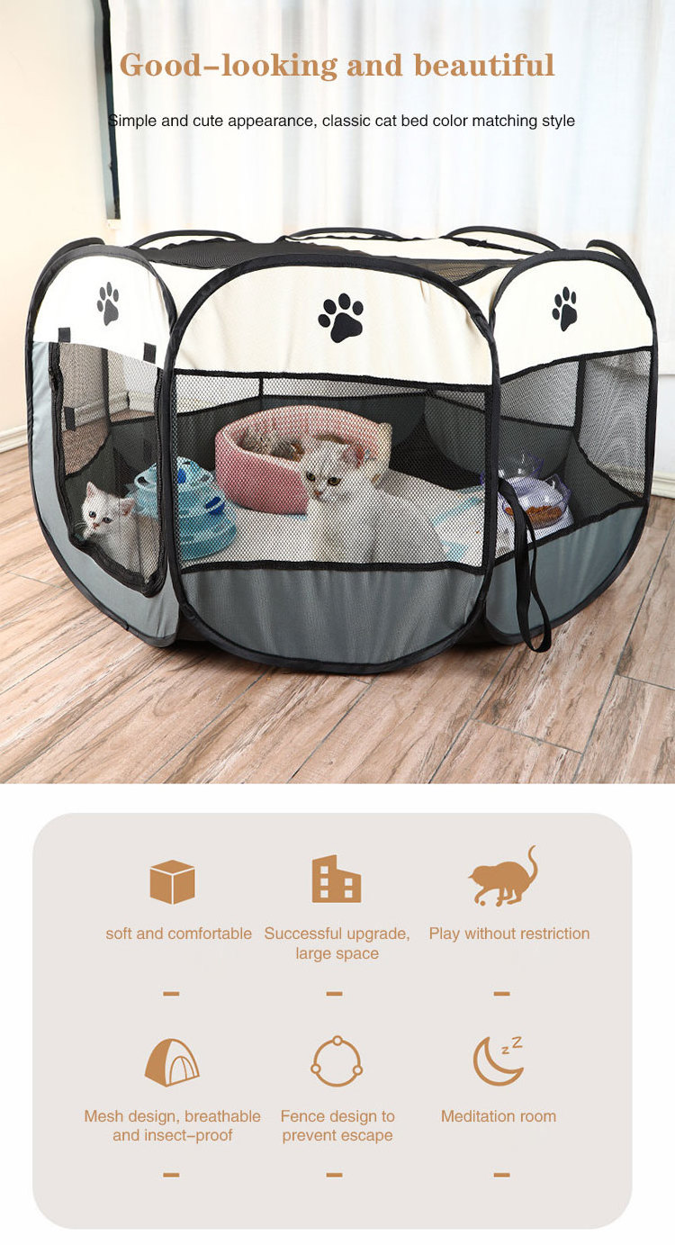 Universal Pet Cage cover Folding Dog Crate cover fabric Dog House durable oxford Crate cover Pet Cage Octagon