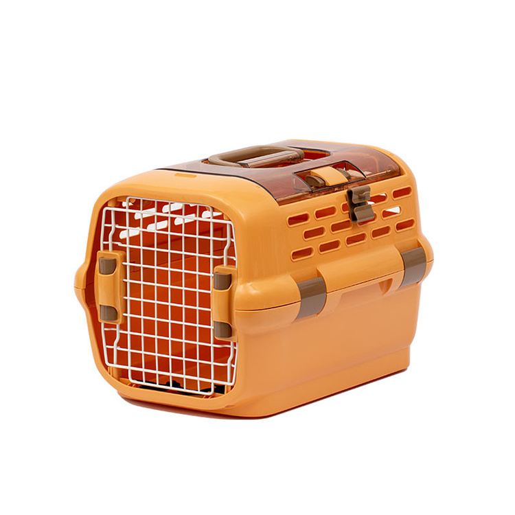 Plastic Cat Cage Portable Dog Crates Airline-approved Carrier For Small Size Pets