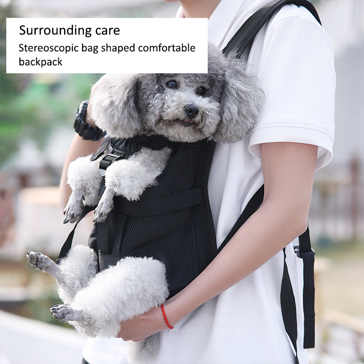 Outdoor Puppy Backpack Front Pet Carries Mesh Legs-Out Cat Small Dog Carriers Backpack for Travel Hiking Camping Cycling