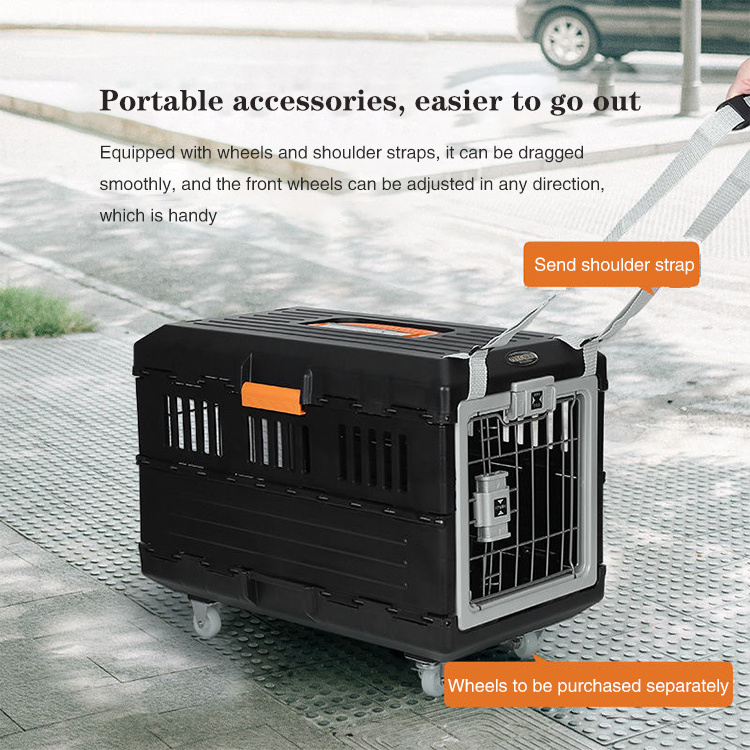 Folding Transport Box Cage Transport Cage 2 Doors For Dogs And Cats