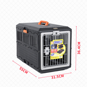 PP resin Outdoor Pet Carry Bag Hard Cover Dog Transport Carrier with Wheels Airline Pet Dog Carry Cage Case