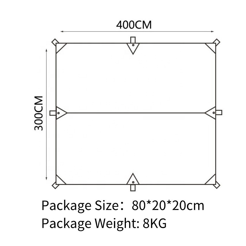 Portable Outdoor Awning Tent Large Lightweight Multifunction Sunshade or Car Camping Tarp Hiking Beach