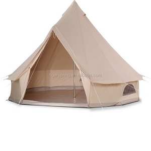 outdoor four season waterproof canvas cotton bell camping tent