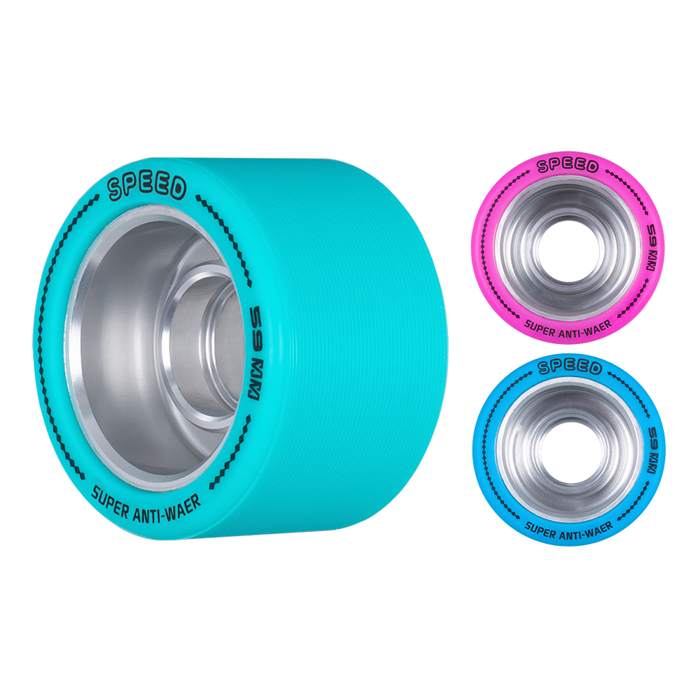 High Quality Aluminum Hub 59mm x 38MM Roller Skate Wheel For Speed Derby Super Anti-Wear Wheels