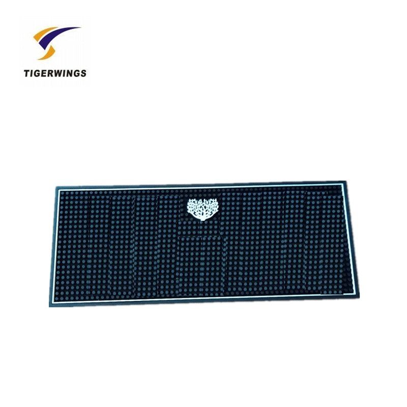 Factory Custom brand logo promotion OEM ODM non slip PVC bar mat promotion gift jagermeister PVC bar drip mat