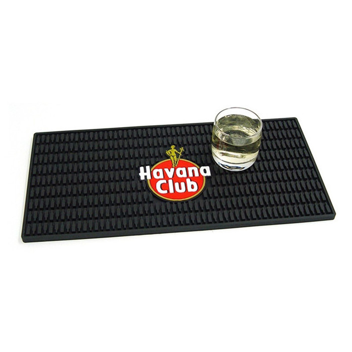 Factory Custom brand logo promotion OEM ODM non slip PVC bar mat promotion gift jagermeister PVC bar drip mat