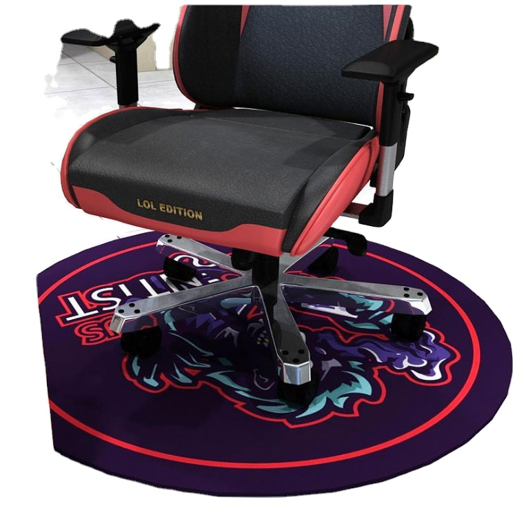 Non-Slip All Round Barber Battlefield Gaming Large Silicon Floor Chair Mats With Logo