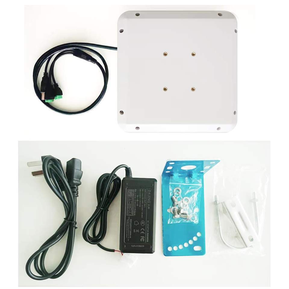 6~10m 8dbi Antenna 860mhz-960mhz Integrated Reader Writer Vehicle Access Control Gate Passive Long Range UHF RFID Reader