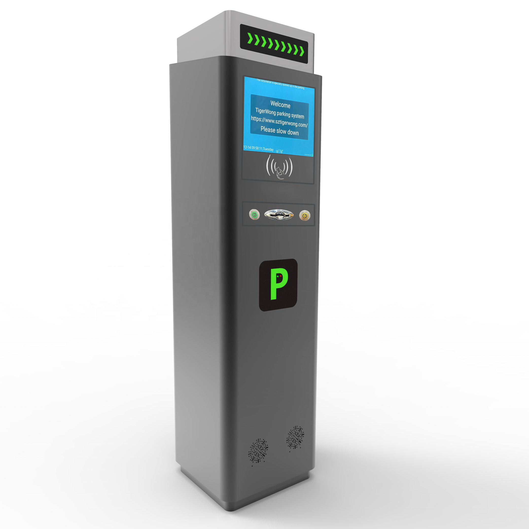 Automatic Parking Paper Ticket Dispenser Machine with Boom Barrier Gate