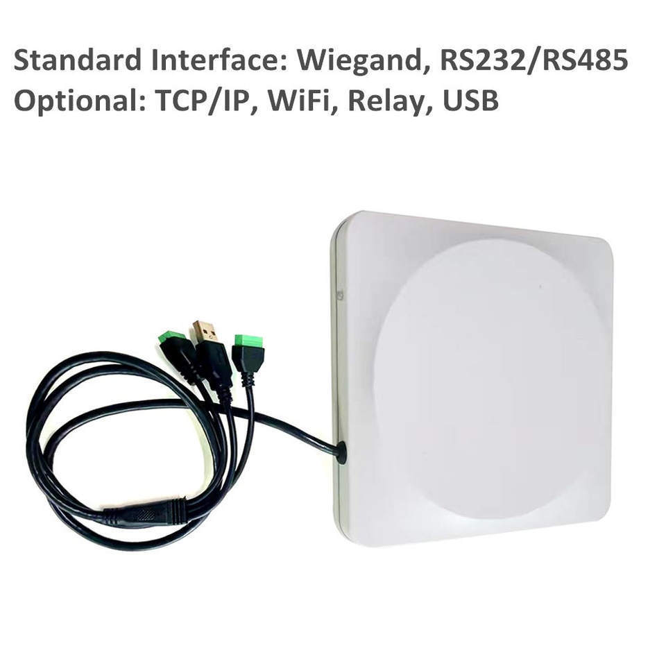 6~10m 8dbi Antenna 860mhz-960mhz Integrated Reader Writer Vehicle Access Control Gate Passive Long Range UHF RFID Reader