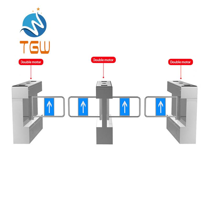 Mechanical access control turnstile stainless steel security barrier manual swing gate TGW-ST002D swing access turnstile