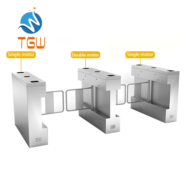 Mechanical access control turnstile stainless steel security barrier manual swing gate TGW-ST002D swing access turnstile