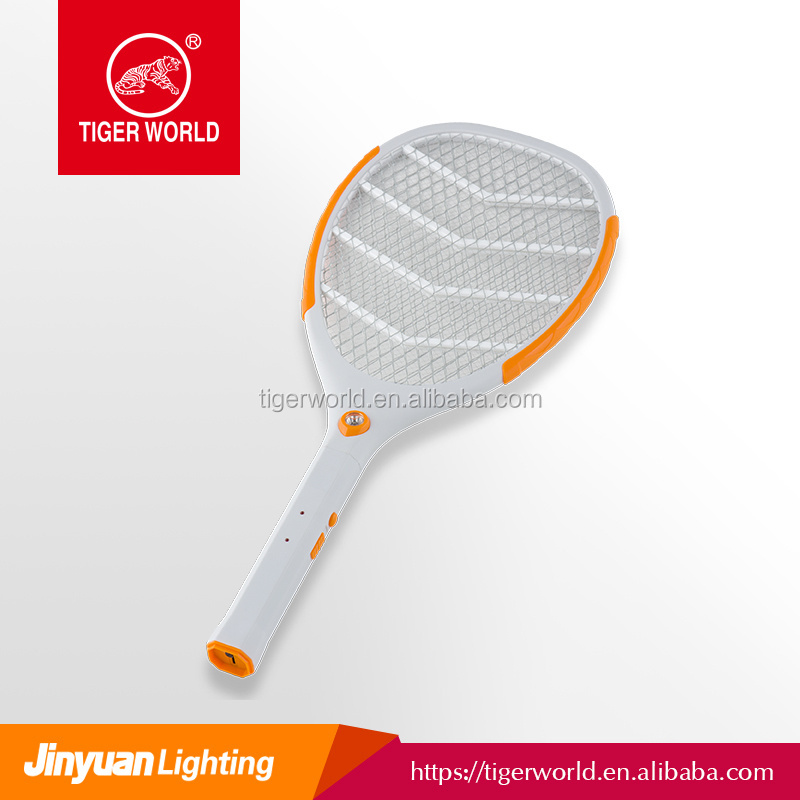 Portable household high quality electric fly killer rechargeable swatter mosquito bat with light