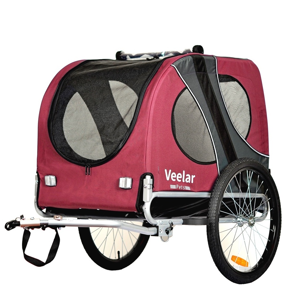 Shanghai Foldable Carts Travel Carrier Extra Large Pet Dog Bicycle Bike Trailer