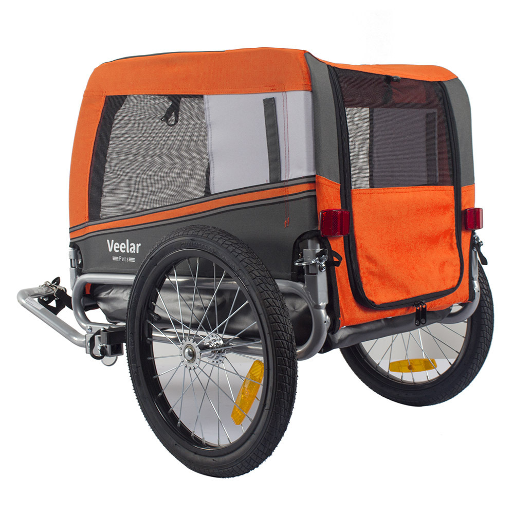 Foldable Carts Travel Carrier Extra Large Pet Dog Bicycle Bike Trailer