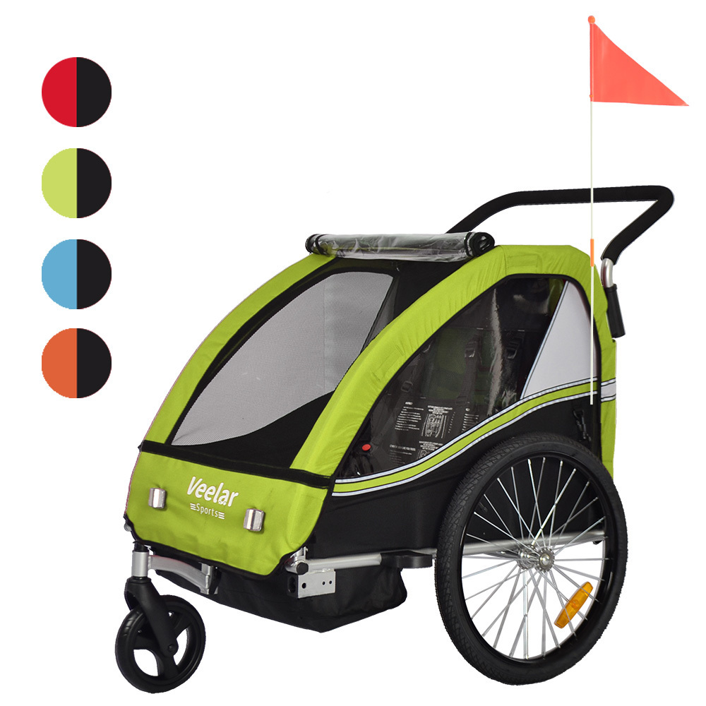 Bicycle Trailer Baby 2 in 1 Structure Carriage Cargo Bicycle Trailer for Pet Dog Carrier with Easy Quick Attaching Release