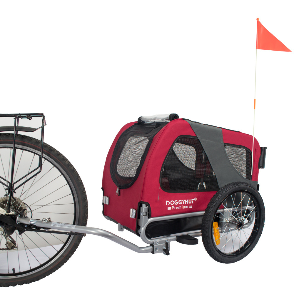 Pet Bicycle Trailer For Dogs and Cats Medium large size dog trailer can use as pet stroller 2  in 1 version