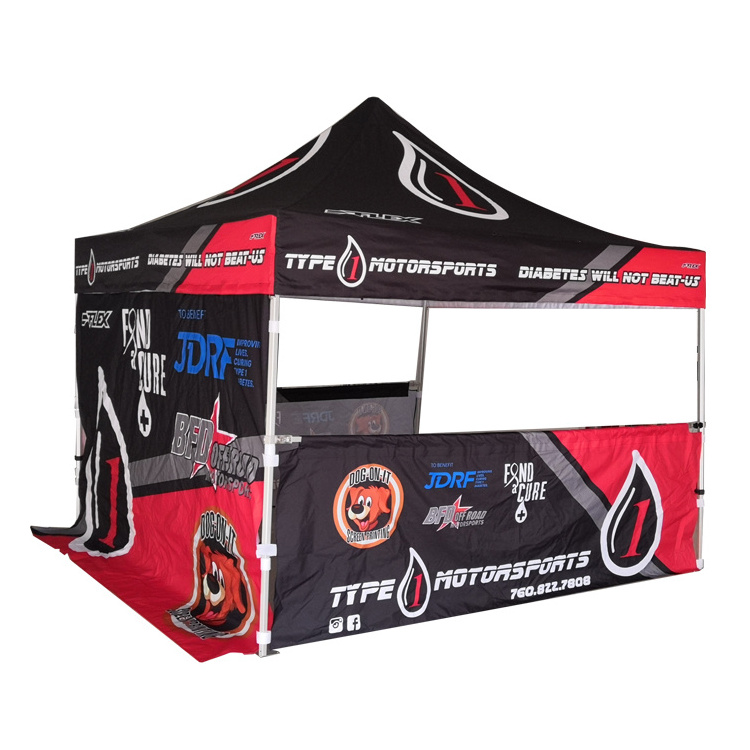 10 X 10 Ft  3x3m Folding Tent Custom Printed Canopy 600D Advertising Pop Up Gazebo Waterproof Outdoor Tent For Trade Show