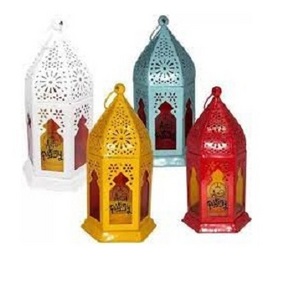 Various Color Candle Stick Holder for Festive Season Indoor and Outdoor Decoration Hotel Decorative Moroccan Lantern