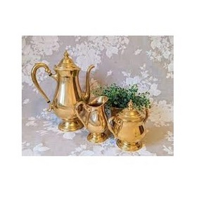 Gold Finished Factory Shiny Metal Coffee Kettles With Gold Plated Finishing Design Tea Kettles Made by India