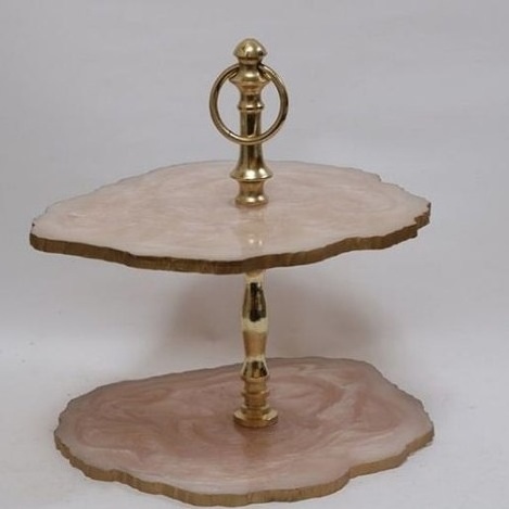 Gold Plated Cupcake Stand Tea Party Pastry Serving Platter in Gift Box Round Cake Stands Multiple Size With Best Material