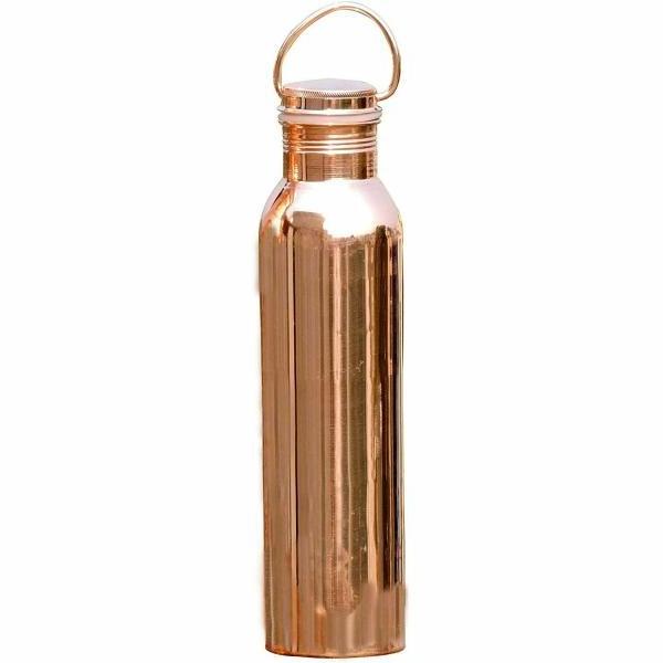 Hammered Design Gold Finished Sturdy Copper Water Bottle for Gym Yoga Workout Ayurveda Benefits Pure Copper Water Bottle