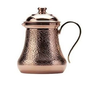 New Arrival Antique Finished Pitcher With Tumblers Metal Pitcher with Large Storing Space Designer Metal Jug