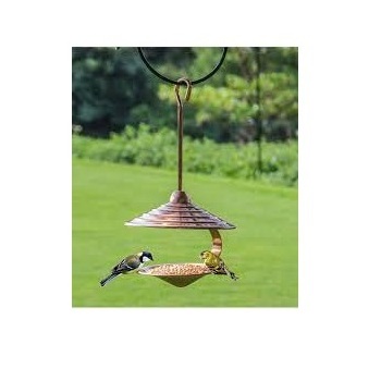 Black Colored Garden Tube Bird Feeder Outdoor Novelty Seed Wild Copper Metal Bird Feeders for Bird Hanging