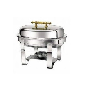 Stainless Steel Antique Finished Catering Service Chafing Dish with Stand Buffet Food Warmer Pot Dinner Table Serving Dishes