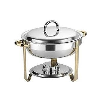 Stainless Steel Antique Finished Catering Service Chafing Dish with Stand Buffet Food Warmer Pot Dinner Table Serving Dishes