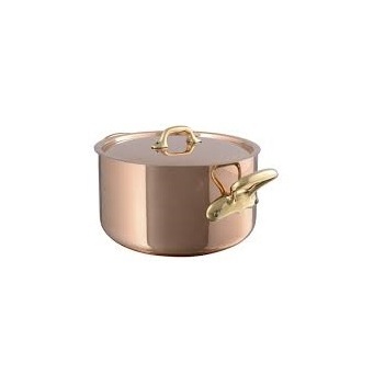 Classic Design Nonstick Fry Pan Cooking Pot with Brass Handles Kitchen Ware Stainless Steel Inner Coating Metal Cookware Sets