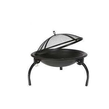 Sustainable  Quality Metal Fire Pit BBQ Grill Outdoor Wood Burning Steel Log Firepit for Camping Grilling Smores Yard Cooking