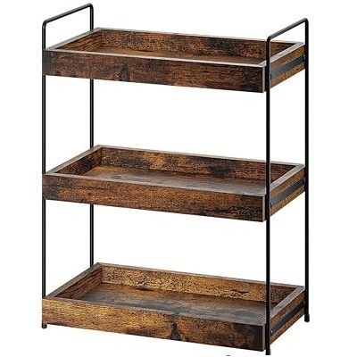 Portable Ready To Assemble Multi Purpose Retail Custom Wooden Display Stand Fixture Display Racks Shelves