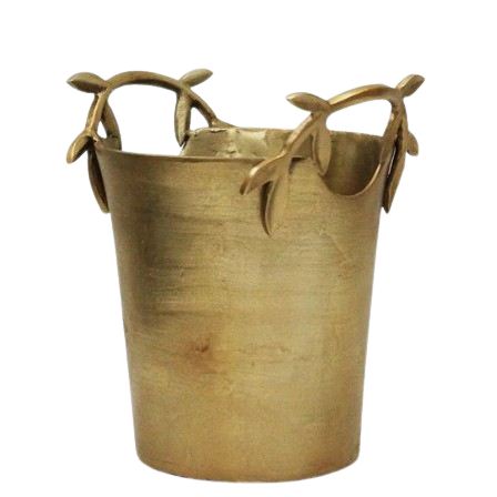 Gold Shiny Polished Metal Ice Bucket Stainless Steel Cooler for Parties Sustainable and Stocked for Hotels Bars Made in India