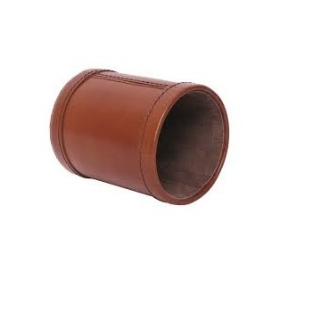 Cylindrical Shape Leather Desk Pen Pencil Holder Stand Multi Purpose Use Pencil Cup Pot Desk Organizer Wholesaler