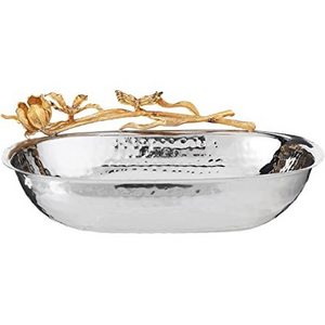 Stainless Steel Shiny Finishing Snacks and Fruit Server Bowl Used for Serving Delicious Food Salad and Dessert at Home