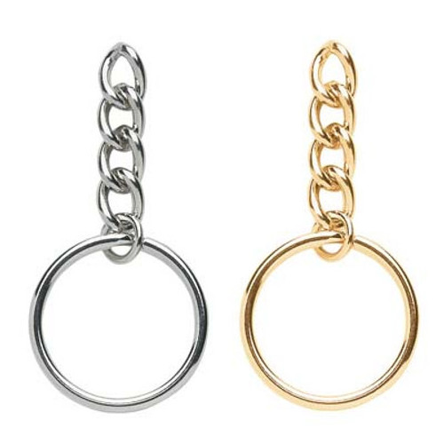 Shiny Polished Best Metal Simple Design Keychain Silver Finished 3D Design Ring Shaped Metal Keychain