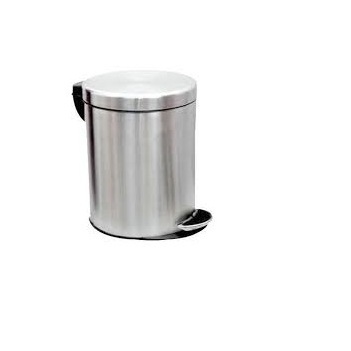 Set of Four Glossy Metal Trash Can Office Unique Style Waste Bin Stainless steel Metal Recycle kitchen Garbage Bin