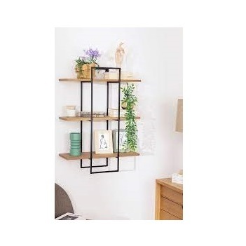 Oval Shape Creative Wall Mounted Storage Rack Handcrafted Living Room Bedroom Shelves Metal Vases Holder for Home Decoration